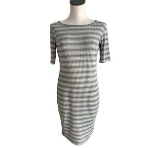 Lularoe Julia Green Striped Womens Dress Medium